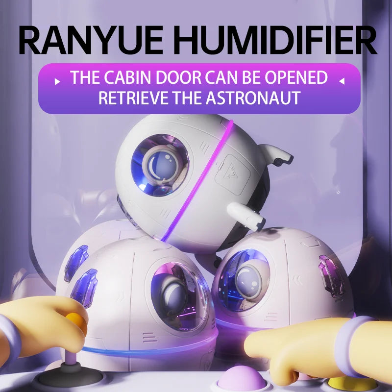 Portable Astronaut Humidifier with LED Light and Aroma Diffuser - USB Powered for Clean and Hydrated Air Cute Aesthetic Stuff